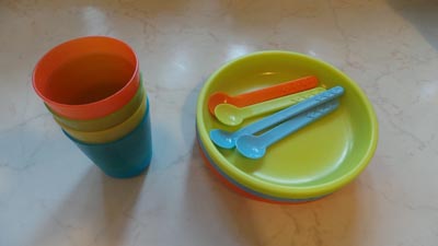 Plastic Plates Spoons Cups